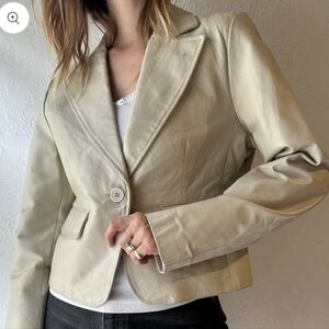 Y2K OXYHO White Leather Jacket